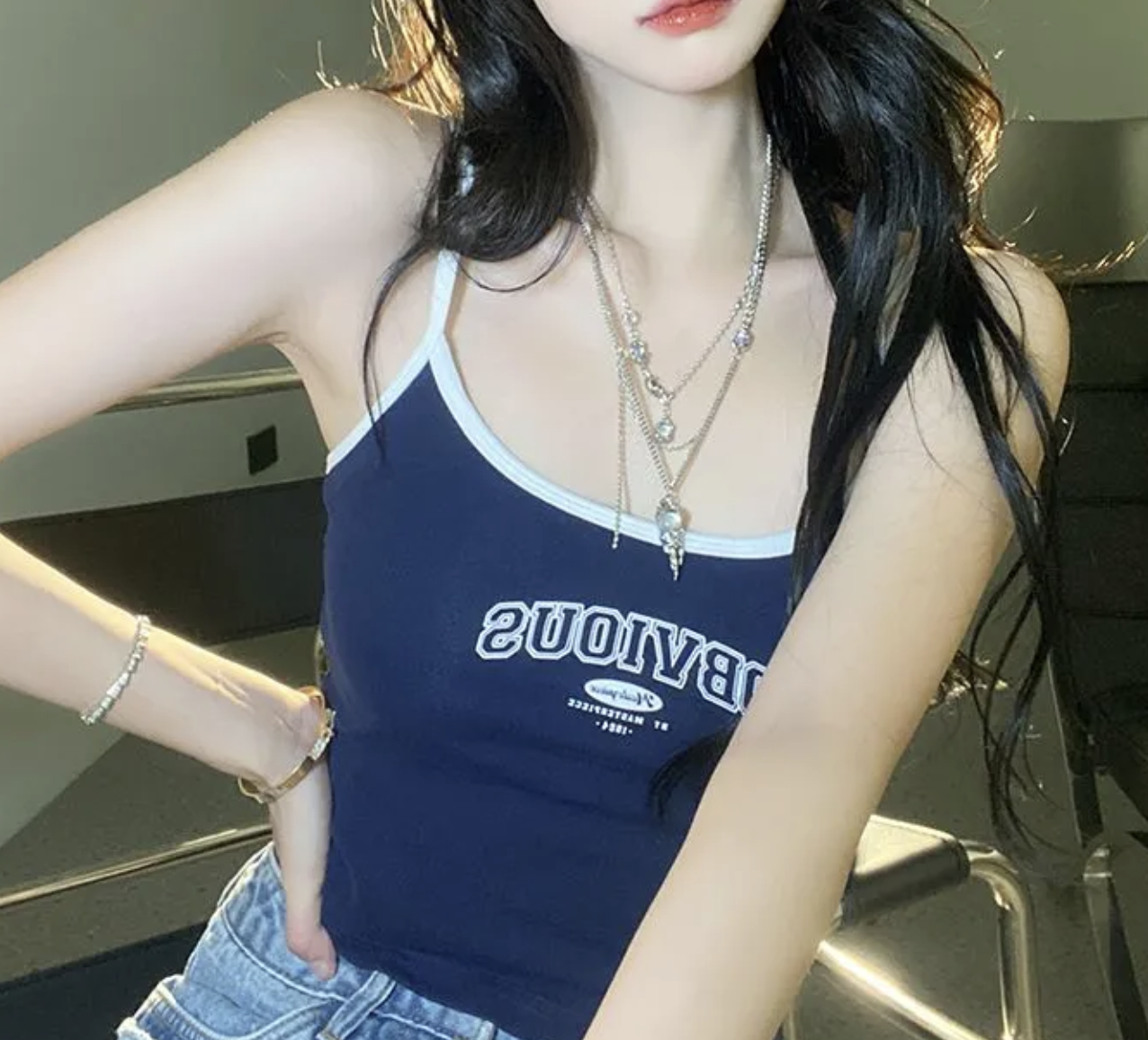 美式复古吊带胸垫一体背心辣妹性感防走光打底抹胸内搭外穿上衣